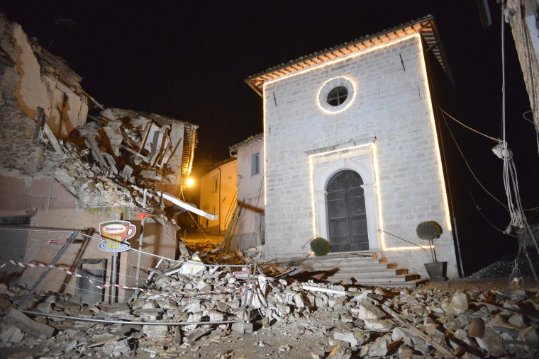 Image: The church of San Sebastiano in Castelsantangelo sul Nera