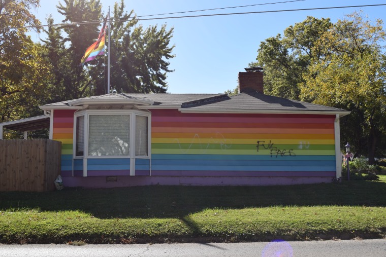 Equality House was vandalized over the weekend while the founder, Aaron Jackson, was inside.