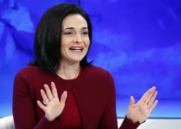 Sandberg COO of Facebook attends a session during the annual meeting 2016 of the WEF in Davos