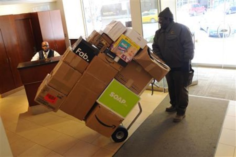 New York doormen swamped by online holiday sales