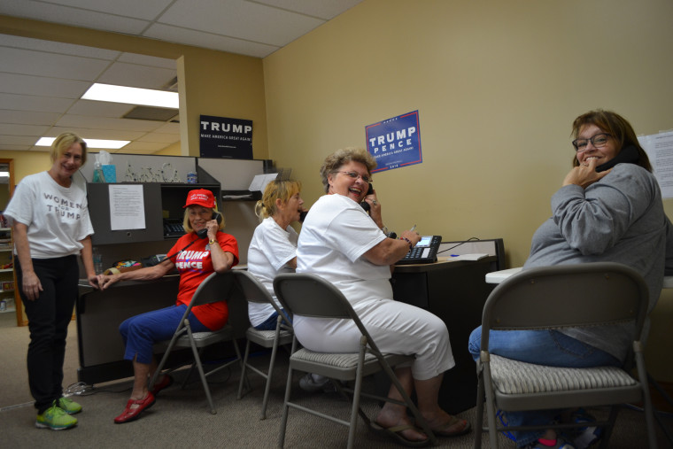 At the RNC Winter Park office near Orlando, manager Melissa McGee, and volunteers work the phones to make sure voters cast their ballots early.