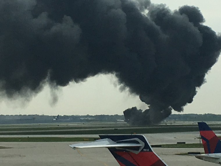 An incident and fire involving an American Airlines plane prompted a major emergency response at O'Hare International Airport, authorities said.