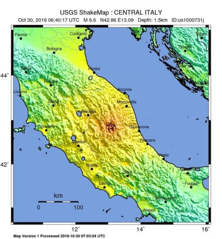 IMAGE: Italy quake map