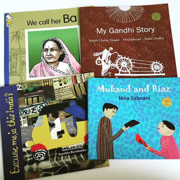 South Asian children's books "We Call her Ba" and "Mukhand and Riaz."