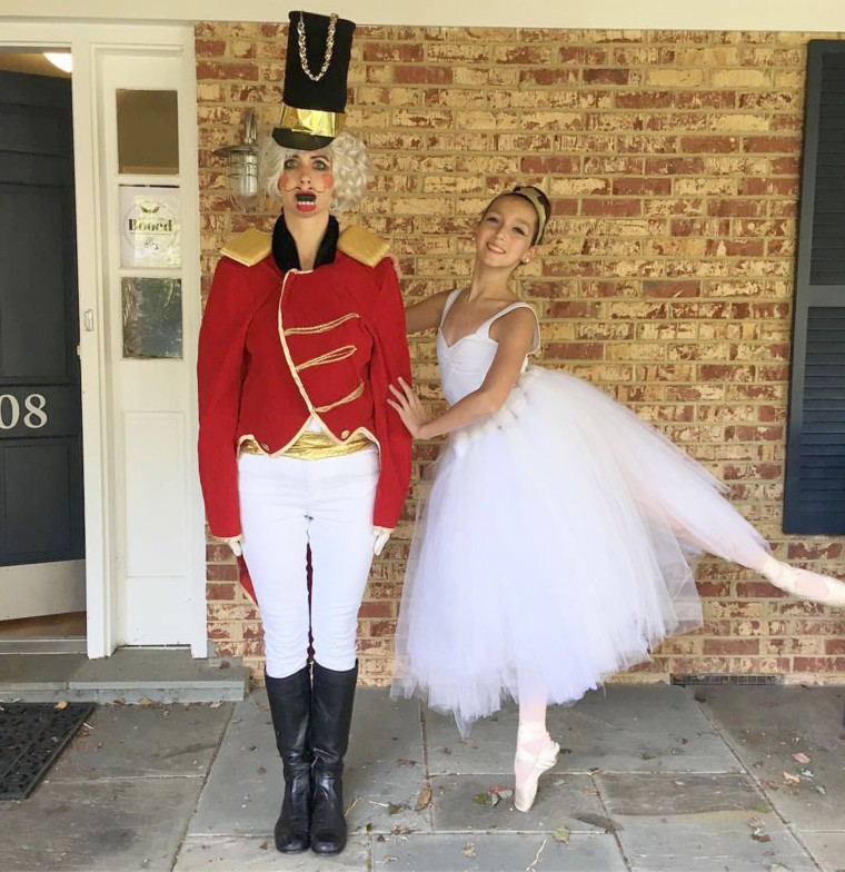 One of Julie Mudrick's favorite costume this October is when she dressed as the Nutcracker and daughter Isabella, 13, dressed as a ballerina. Mudrick only takes 30 minutes for each costume.