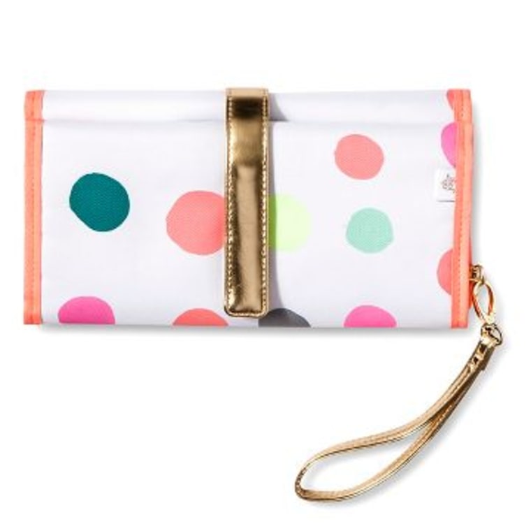 Hey Moms! This cute clutch is pretty and practical for quick diaper changes. 