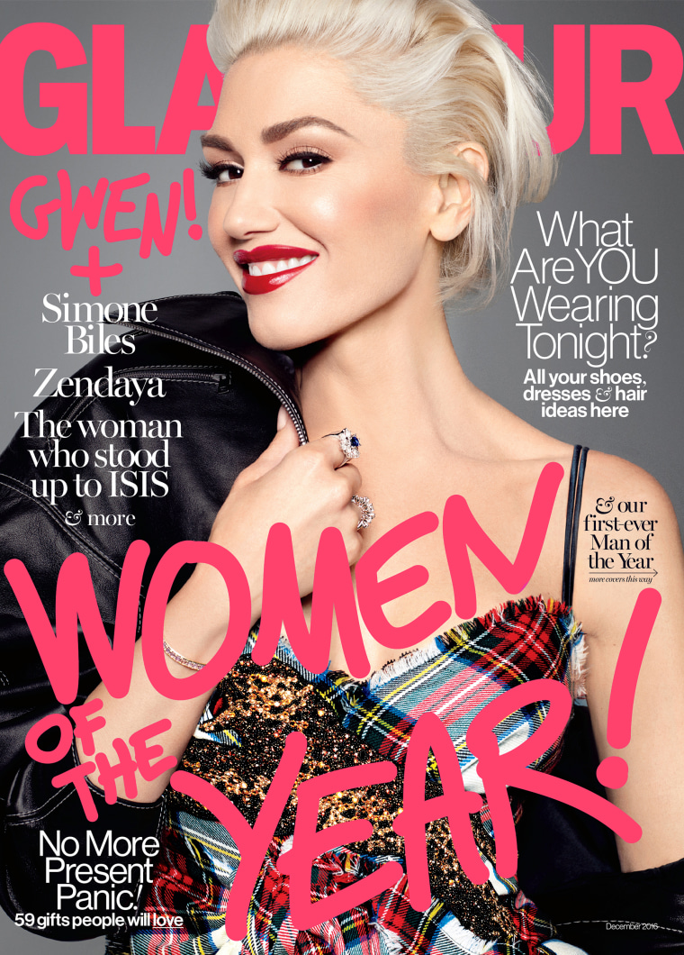 Gwen Stefani on the cover of Glamour Magazine December 2016