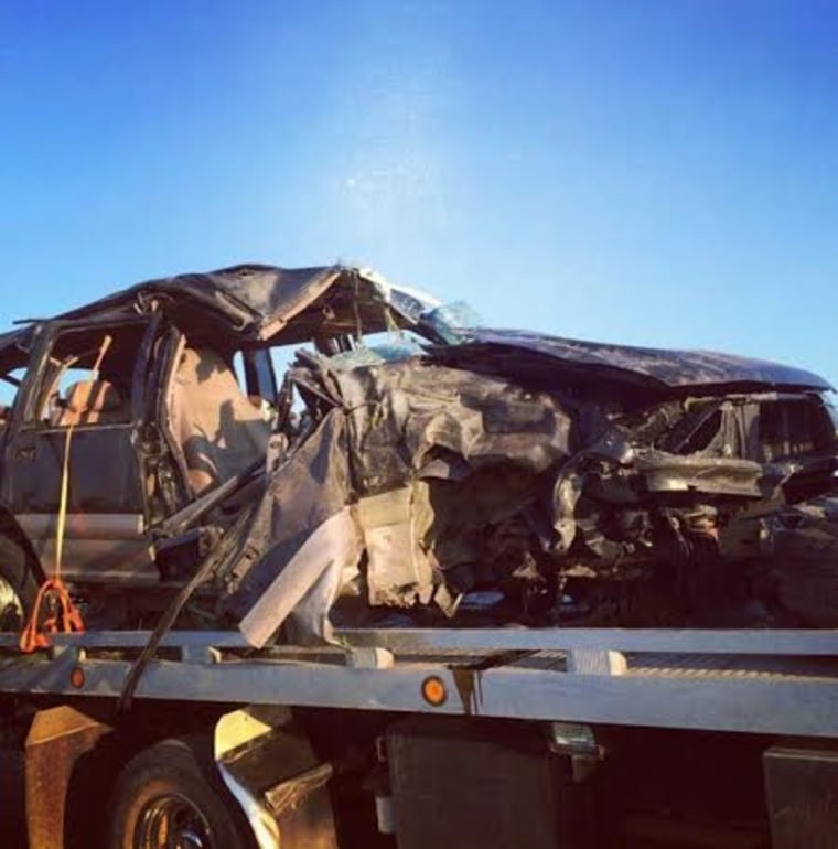 Jessica Nelson's car post accident
