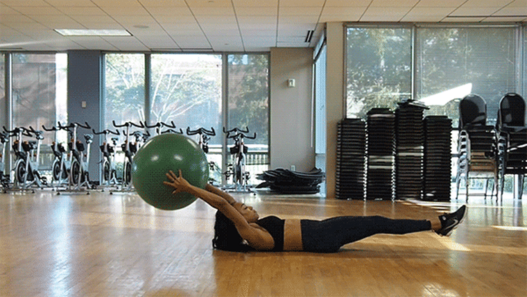 Stability Ball workout - 03 V Sit Ups