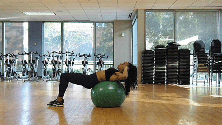 Stability Ball workout - 01 Crunches