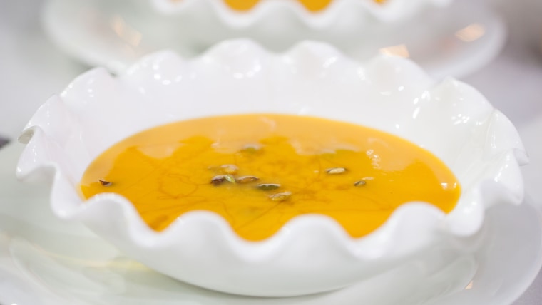 Donatella Arpaia and Al Roker make Autumn Squash Soup with Pumpkin Seeds and Anise