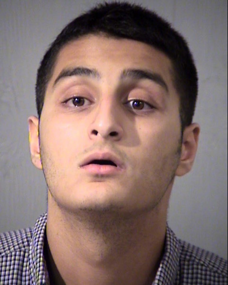 Mahin Khan, of Tucson, Ariz. was arrested by the FBI and the Arizona Attorney General's Office for threatening to commit acts of terrorism on government buildings in Tucson and Phoenix.