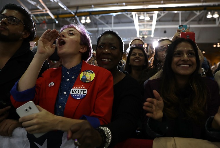 Image: Hillary Clinton Campaigns At Voter Registration Event In Detroit