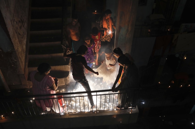 Hindus Worship Lakshmi Goddess in Diwali Festival