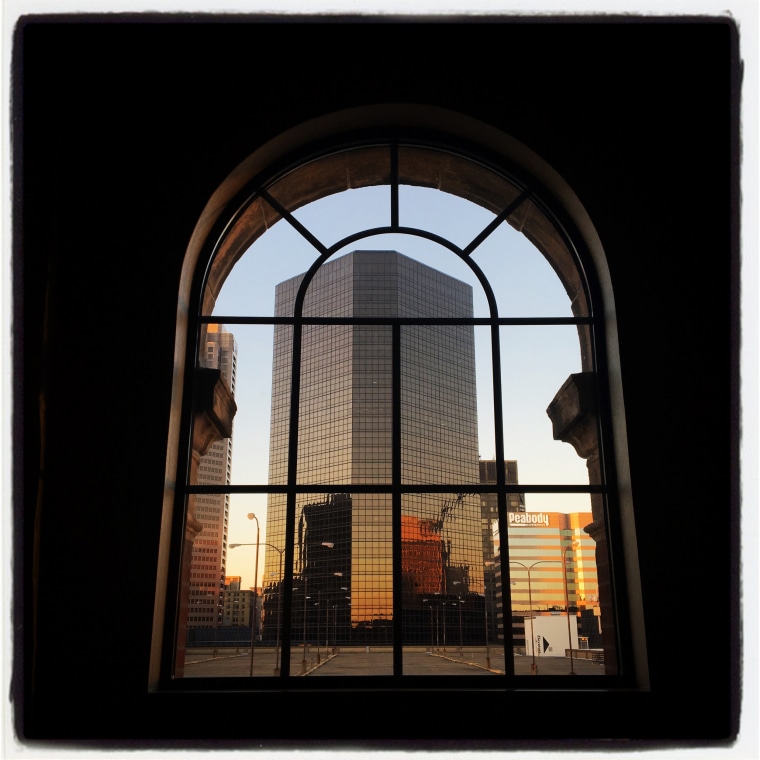 Image: A view from the Westin Hotel the day before the second presidential debate