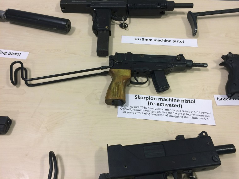 Image: Illegal guns seized by police in Britain