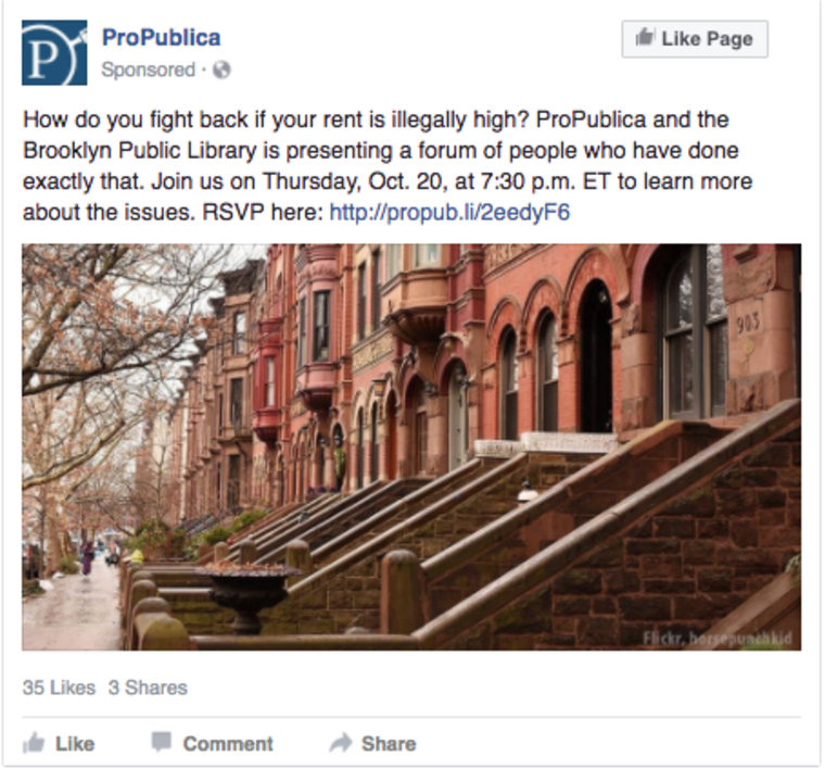 Pro Publica created an ad to find out how the self-service ad portal's "Ethnic Affinity" option works