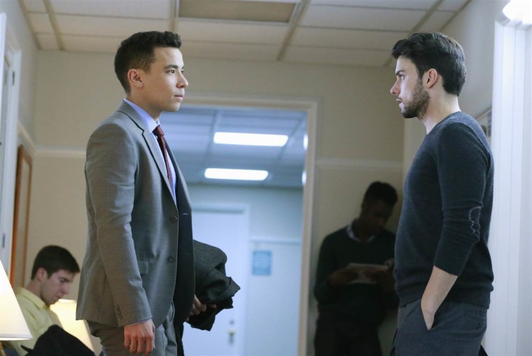 Oliver Hampton (Conrad Ricamora) and Connor Walsh (Jack Falahee) on "How To Get Away With Murder."
