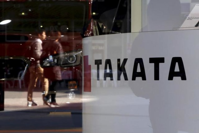 File photo of the logo of Takata Corp in Tokyo