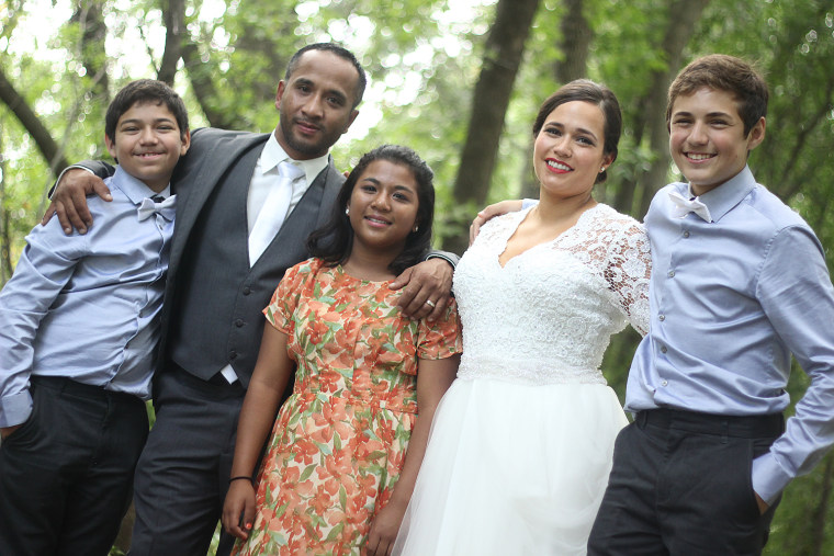 Ched Nin and his wife, Jenny Srey, on their wedding day.