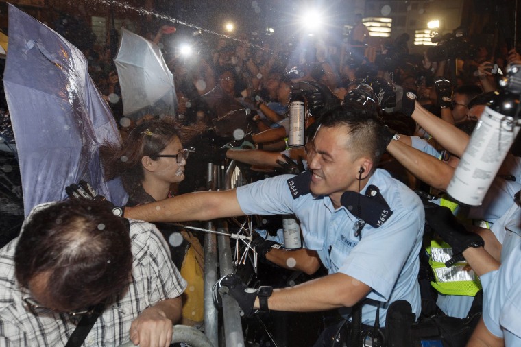 Image: Hong Kongers protest China government's interpretation of Basic Law