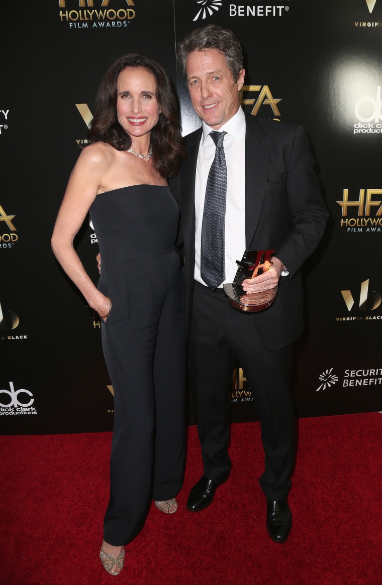 Andie MacDowell and actor Hugh Grant