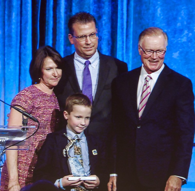 The Hubbard family at the ASPCA's Humane Awards Luncheon in 2013.
