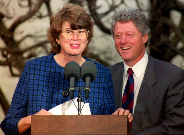 Image: U.S. President Bill Clinton and Janet Reno