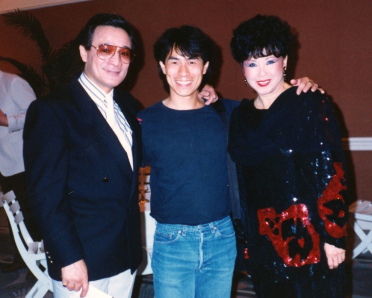 Jimmy Borges, Arthur Dong and Mai Tai Sing at the premiere of the "Forbidden City, USA" documentary at the Hawaii International Film Festival in 1989.