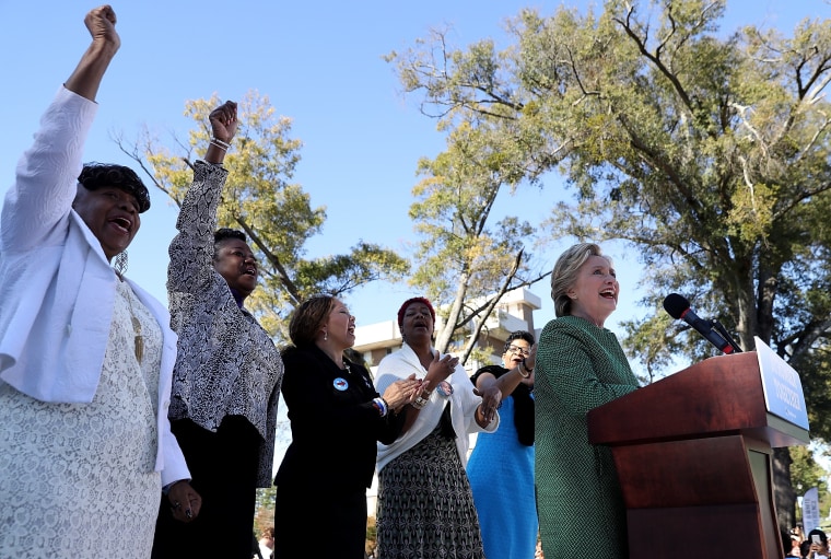 Image: Hillary Clinton Campaigns In North Carolina
