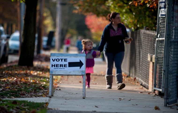Image: Nation Goes To The Polls In Contentious Presidential Election Between Hillary Clinton And Donald Trump