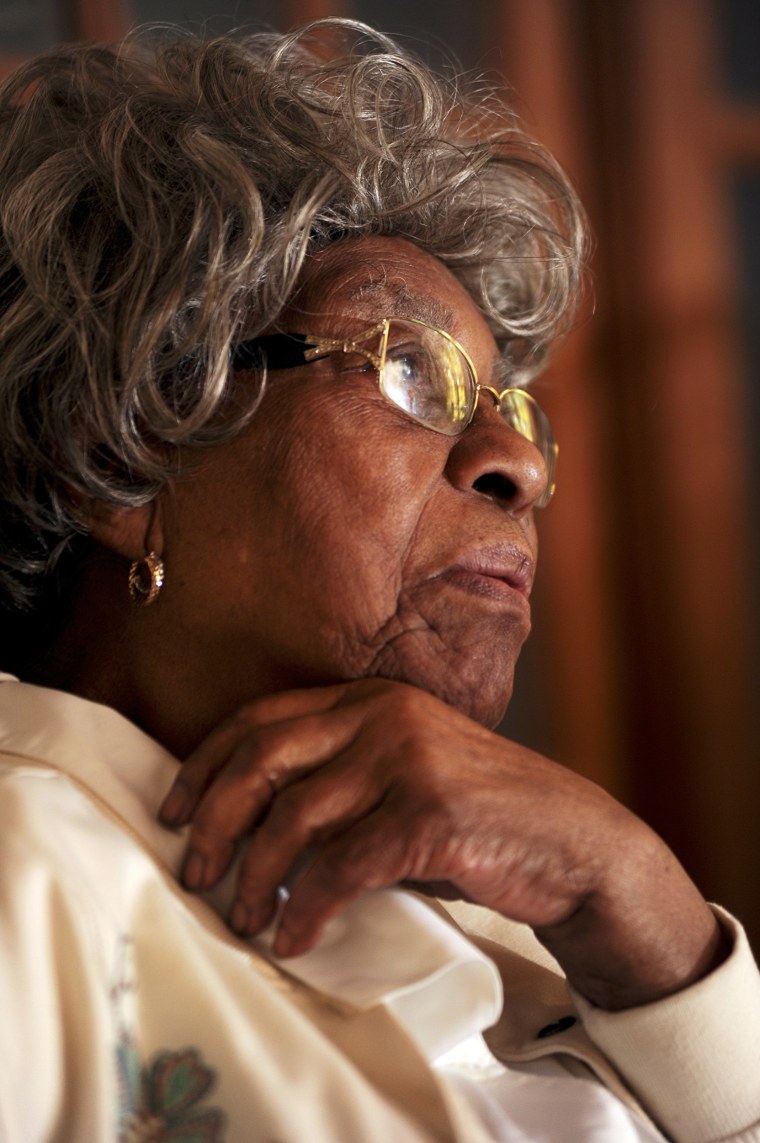 Image: Christine Adams speaks in her home in Resica Falls, Pa.