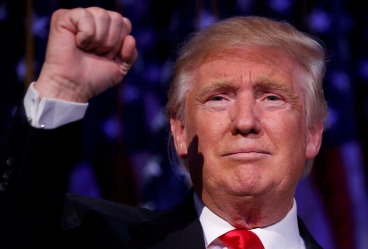 Image: U.S. President-elect Donald Trump speaks at his election night rally in Manhattan