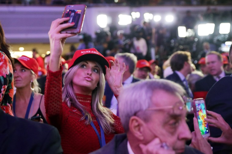 Image: Republican Presidential Nominee Donald Trump Holds Election Night Event In New York City