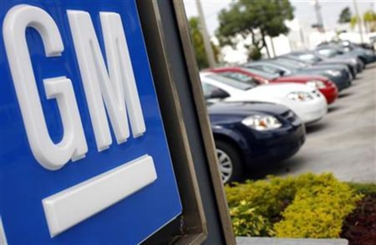 Chevrolet cars are seen in line at the parking lot of Tropical Miami General Motors dealership in Miami