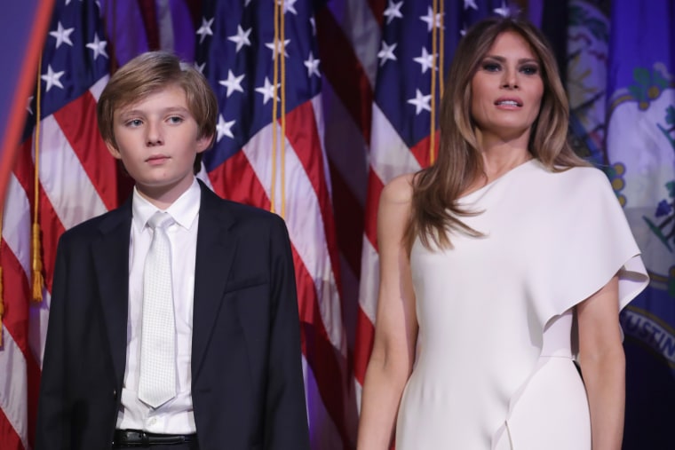 Image: Barron and Melanie Trump