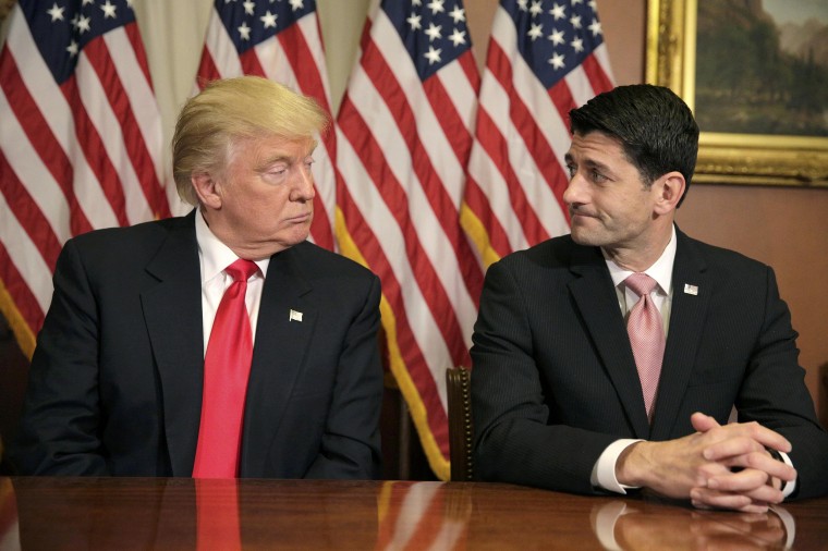 Image: U.S. President-elect Trump meets with Speaker of the House Ryan on Capitol Hill in Washington