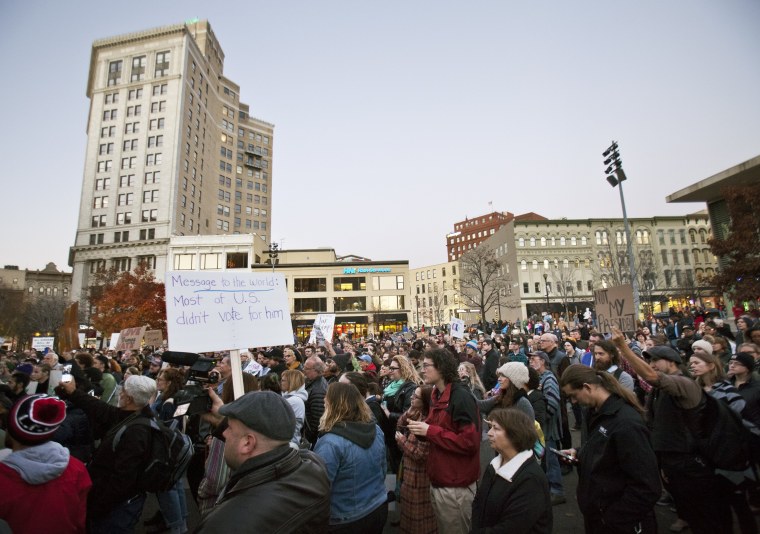 Image: Anti-Trump rally in Michigan