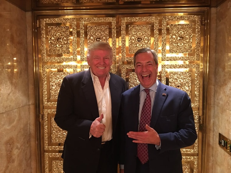 Image: Nigel Farage posted a picture of himself and Donald Trump on Twitter.