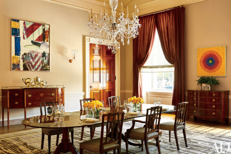 The Old Family Dining room is a regal but comfortable setting for family dinners.