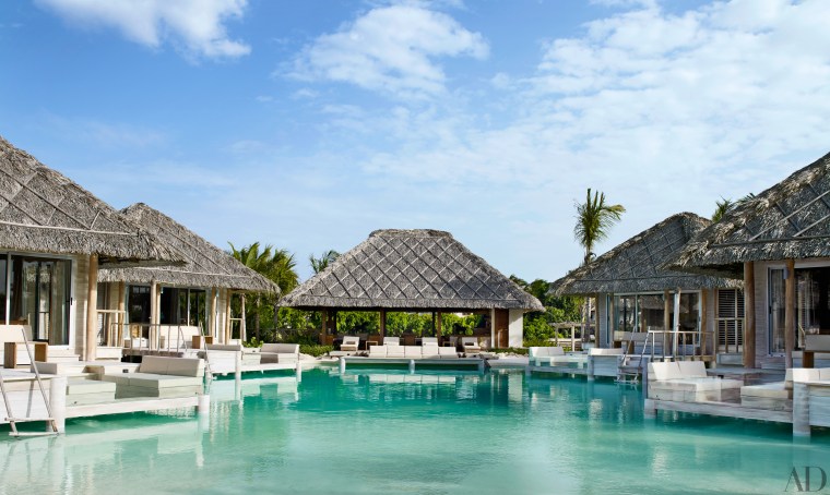 This sand bottom pool is a refreshing escape for visiting guests.