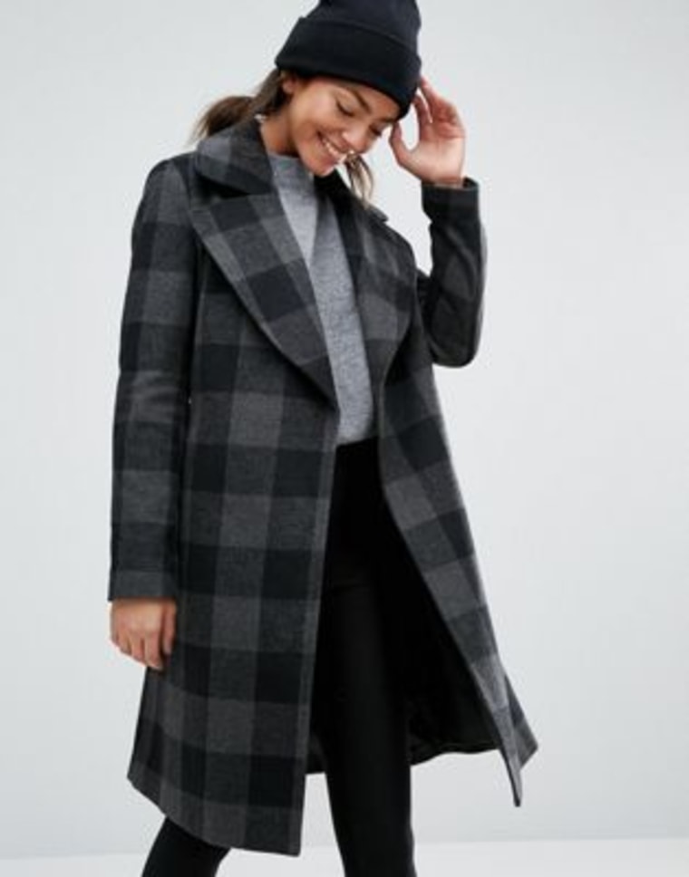 Plaid winter coat