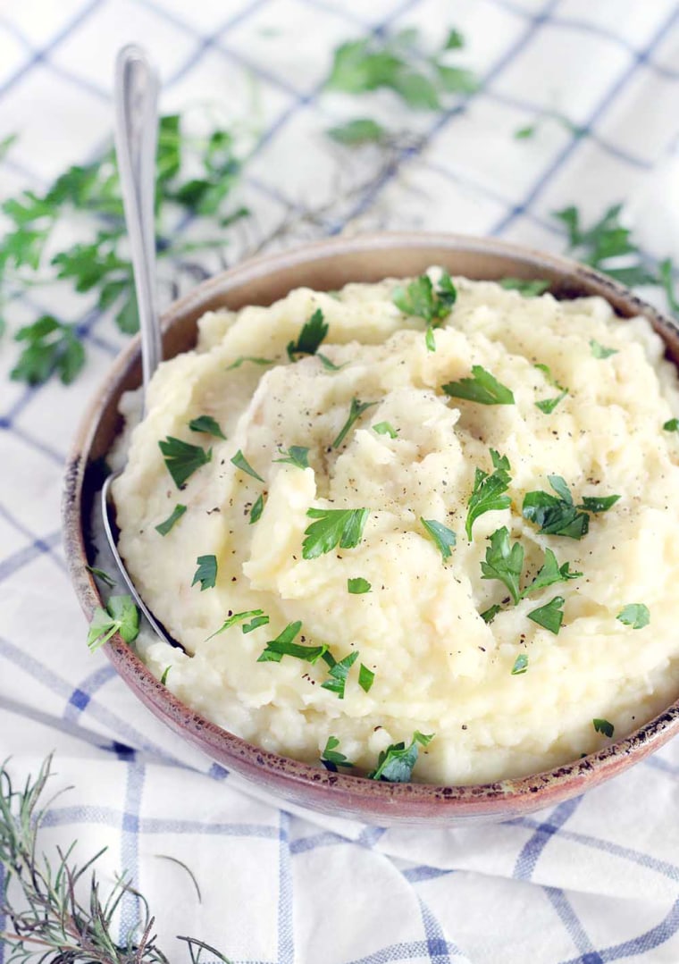 Rosemary Infused Potato and Cauliflower Mash recipe