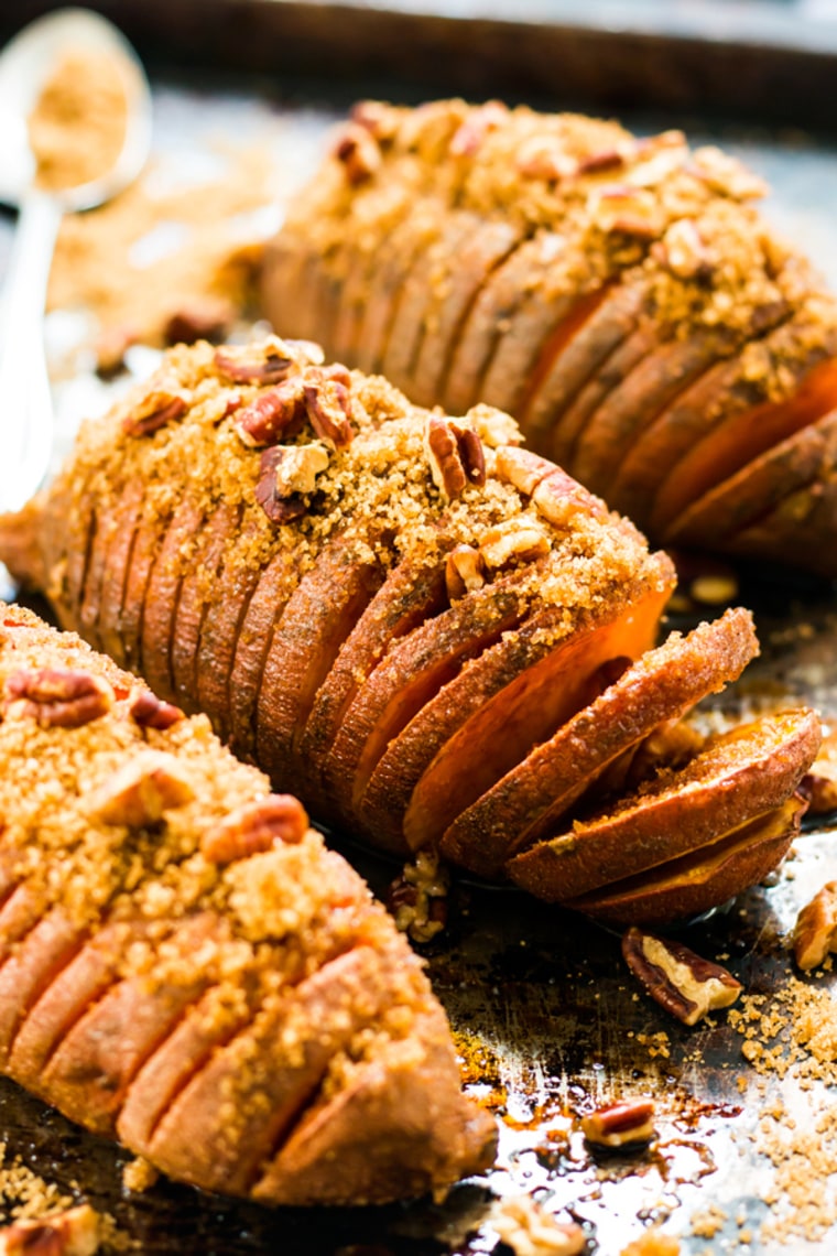 Hasselback Sweet Potatoes recipe