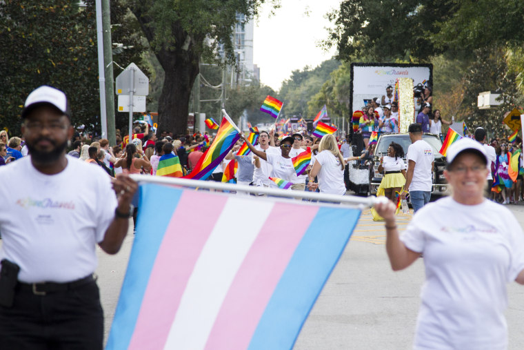 A view of some of the people who attended the Orlando Pride Parade.