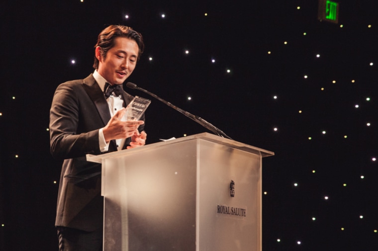 2015's Actor of the Year, Steve Yeun, at Kore Asian Media's "Unforgettable Gala."