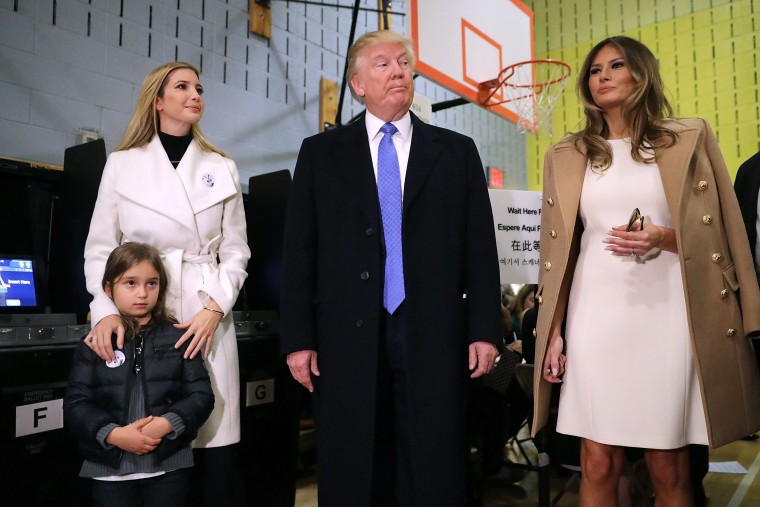 Image: Arabella Rose Kushner, Ivanka Trump, Donald Trump, Melania Trump