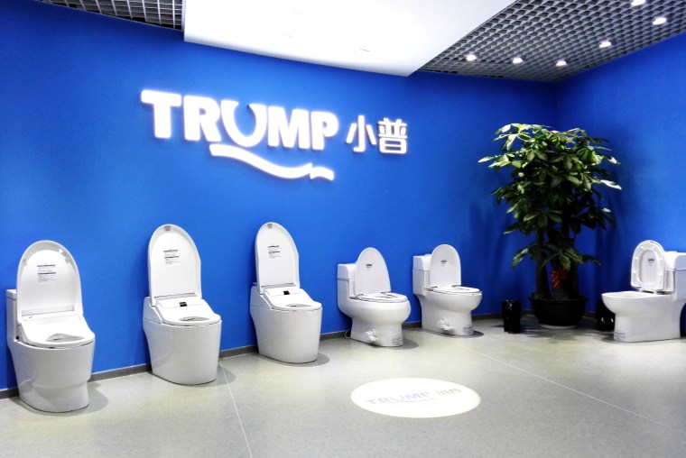 Image: Trump Toilet products on display