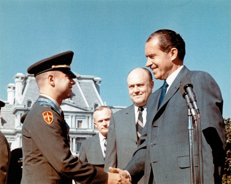 IMAGE: Jack Jacobs, Melvin Laird, Richard Nixon