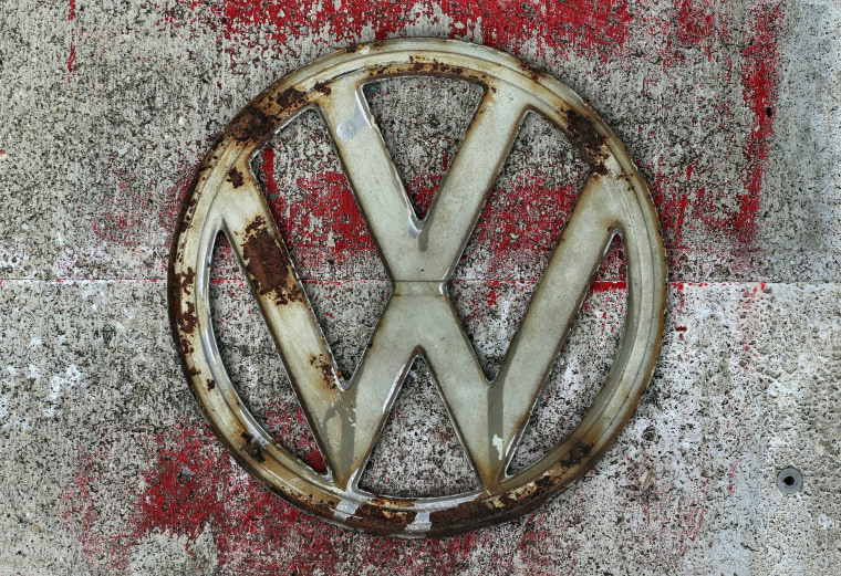 Image: Rust-covered Volkswagen logo